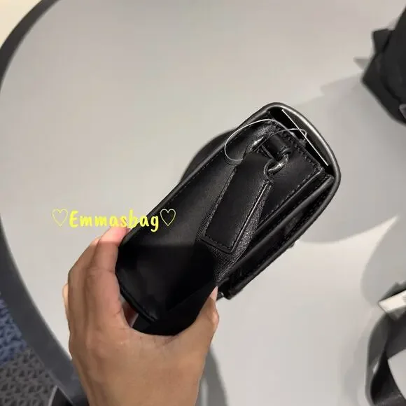 Michael Kors Cooper Embellished Signature Logo Trunk Crossbody Bag Black - Picture 8 of 8